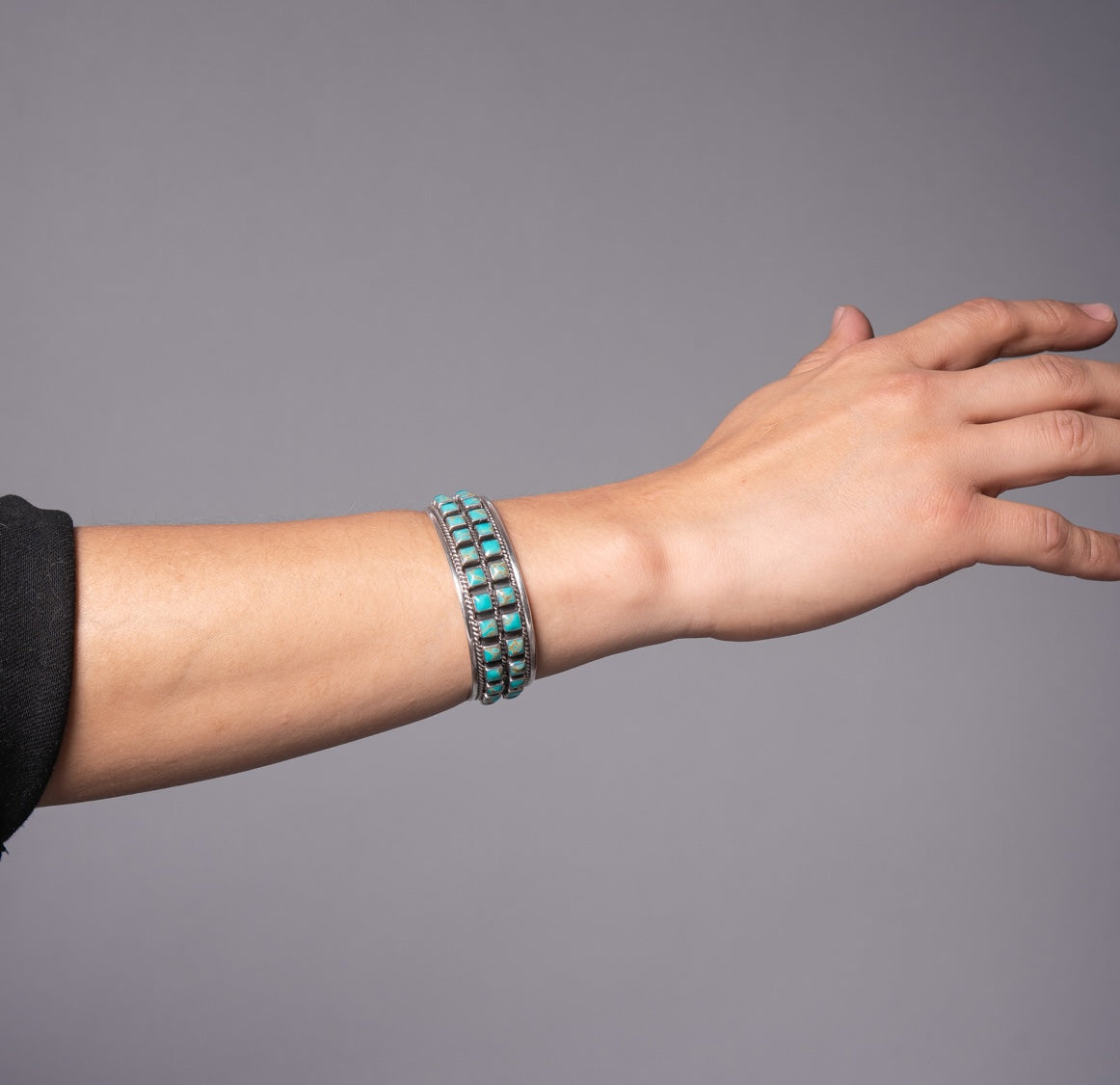 BRAZALETE PIEDRA TURQUESA CUADRO