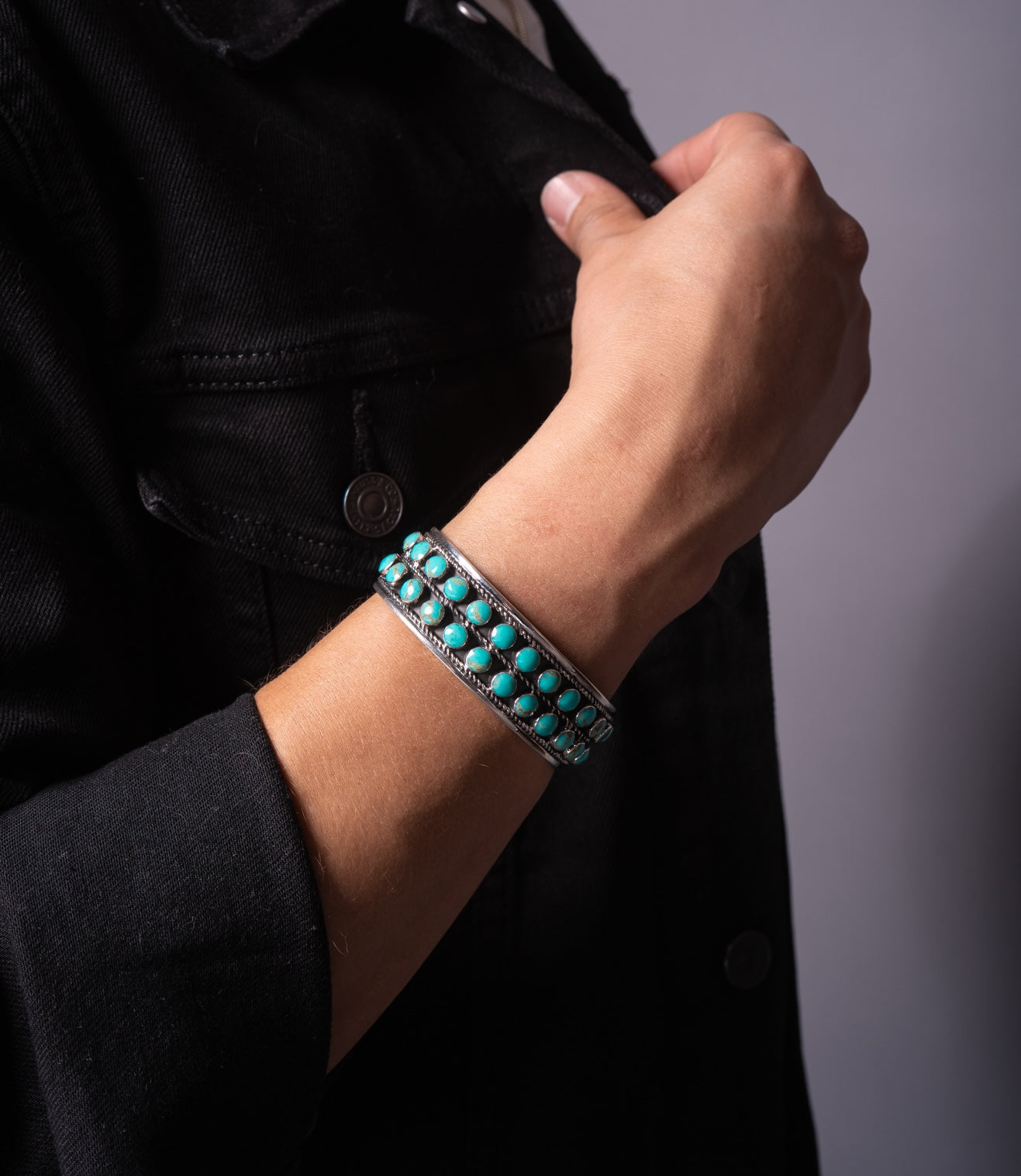 BRAZALETE PIEDRA TURQUESA REDONDO