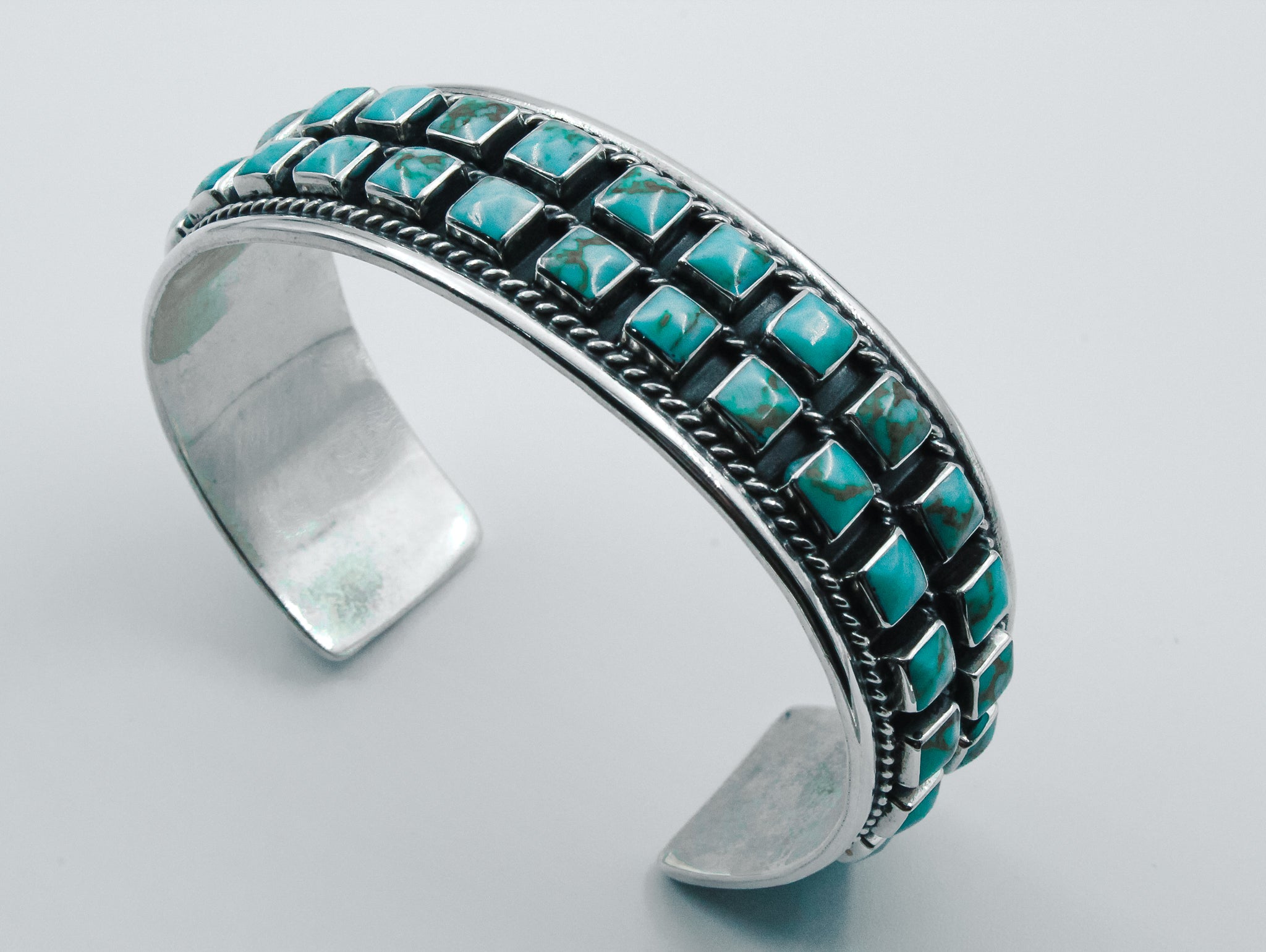 BRAZALETE PIEDRA TURQUESA CUADRO