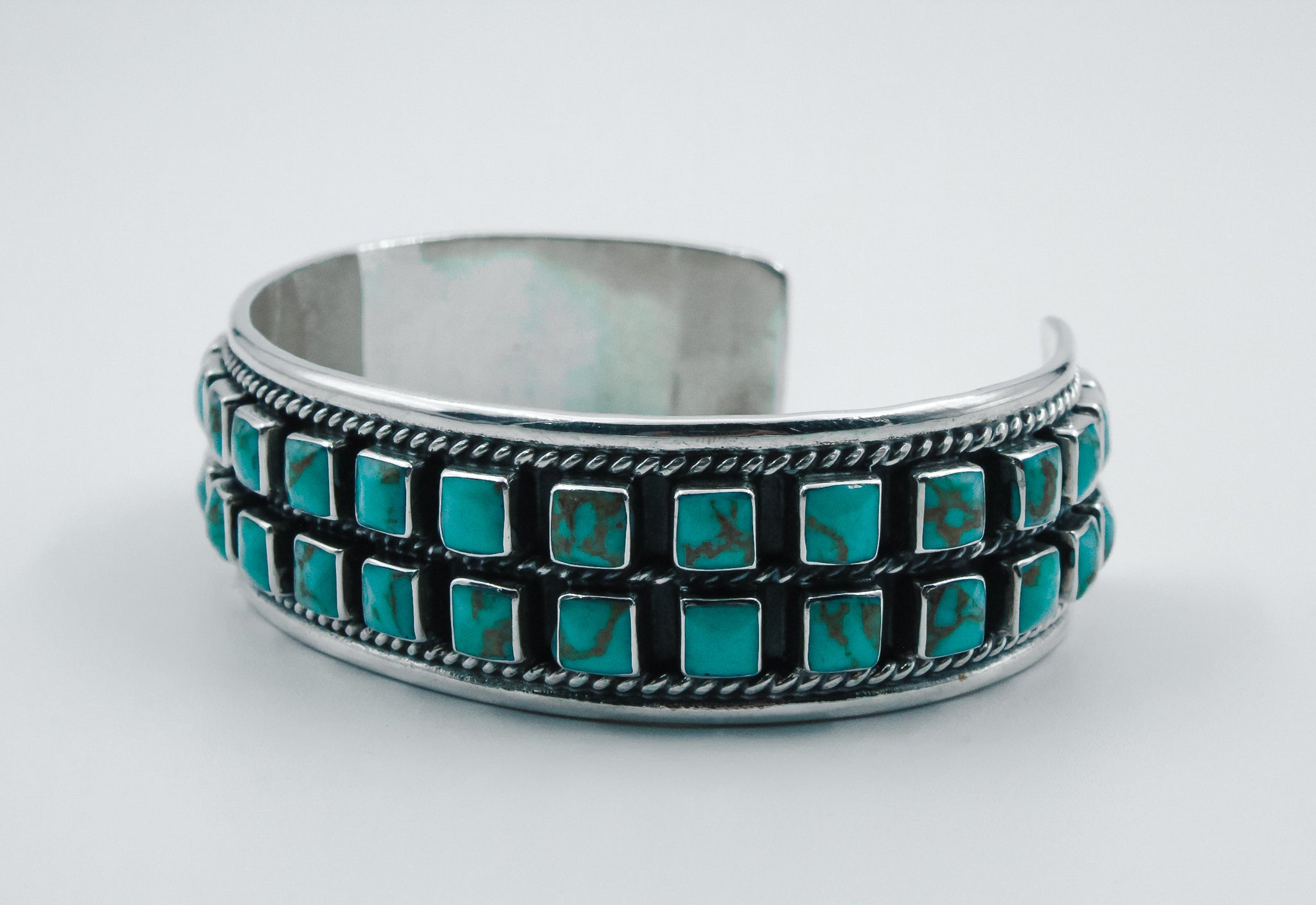 BRAZALETE PIEDRA TURQUESA CUADRO