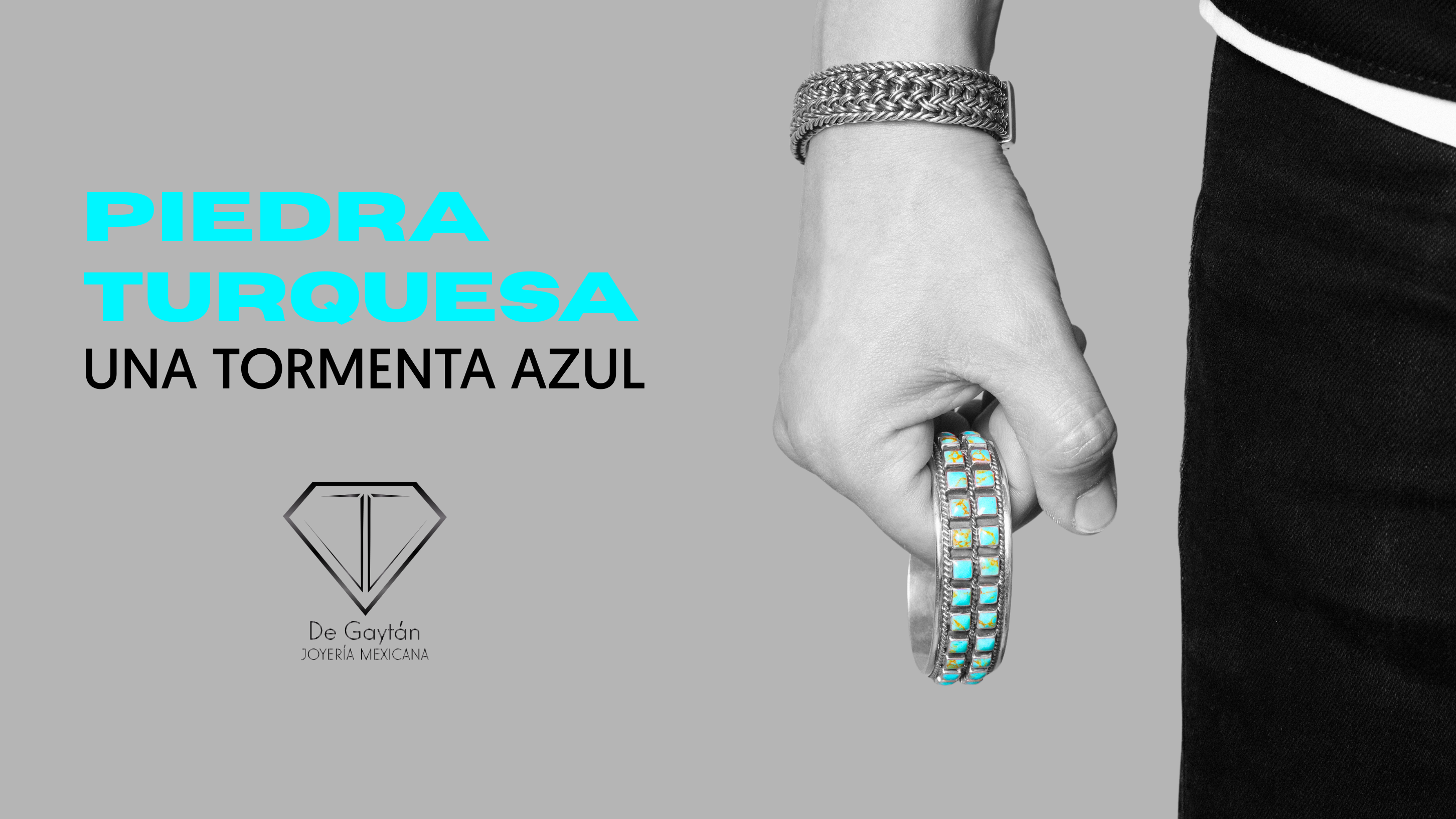 Piedra turquesa con plata