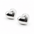 aretes de corazon de plata .925