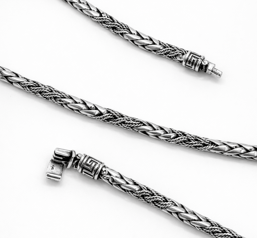 CADENA ESPIGA PLATA .950